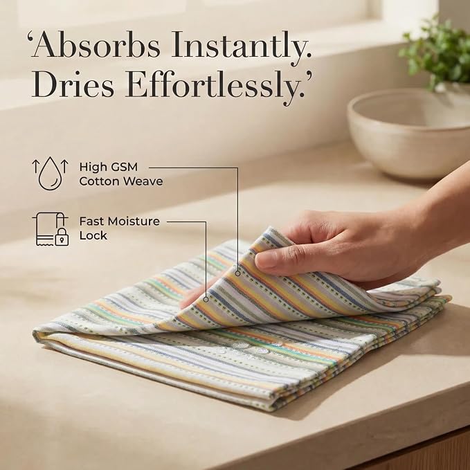 Urban Villa Cloth Napkins Cotton 20x20 (Set of 12) Multi Beige - Image 3