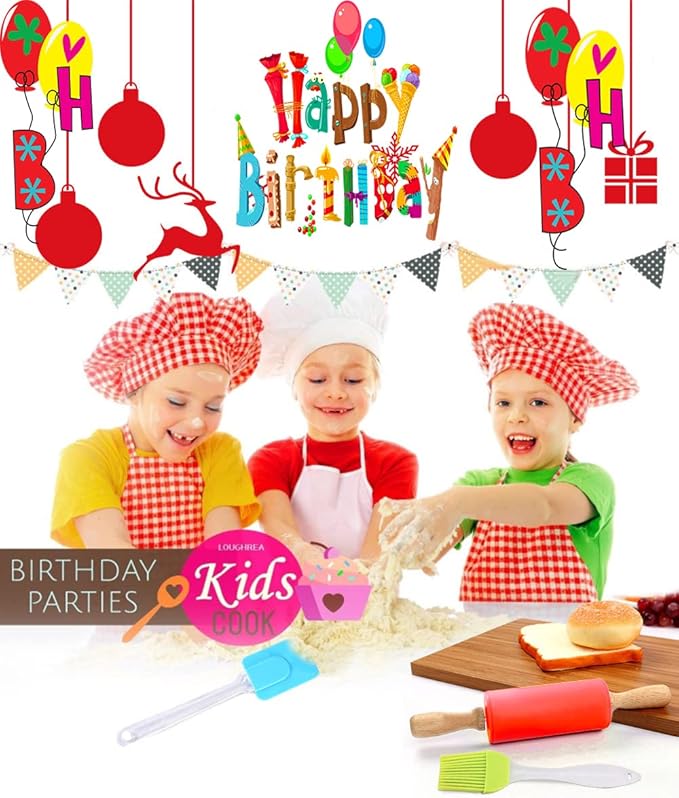 IELEK Real Baking Set Pastry Cooking Kit Supplies Includes Apron,Chef Hat,Oven Mitt,Rolling Pin,Real Baking Tools and Recipes Great Gift for Curious Beginners