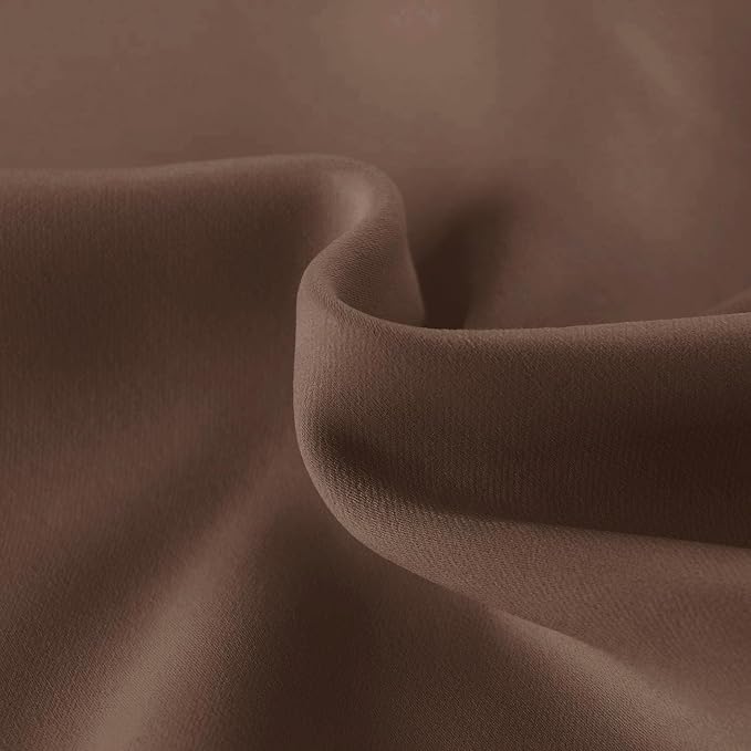 Hiasan Valance Curtains for Kitchen Blackout Thermal Insulated Solid Window Curtain Valance, Cappuccino, 52 x 18 Inches, 1 Panel - Image 4