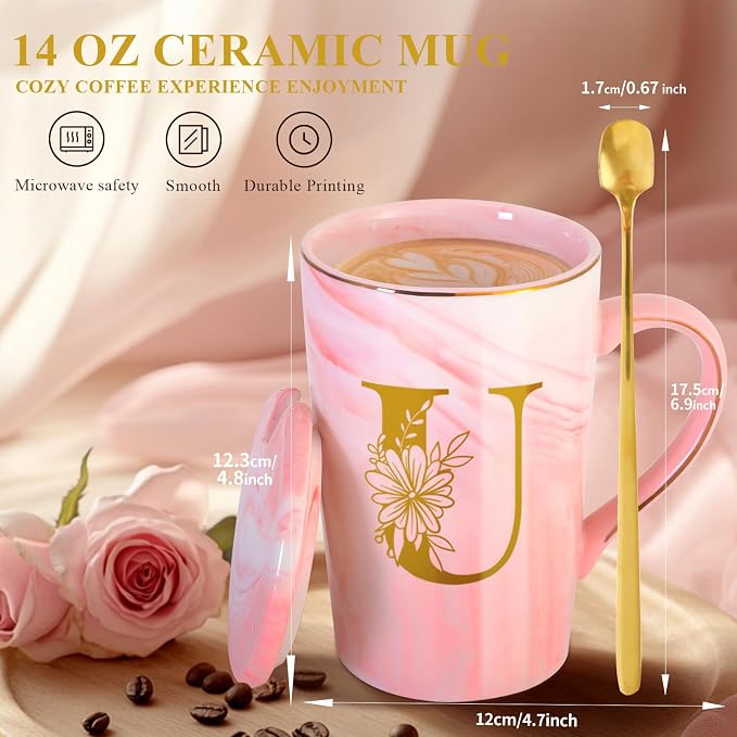 Personalized Ceramic Coffee Mug with Lid Tea Cup Gift Auntie Titi Son Girlfriend Brother Work Police Wife Bachelorette College Students Cowgirl Soul Best Sister Ever Work Young Adult Tomboy Lesbian,U - Image 4