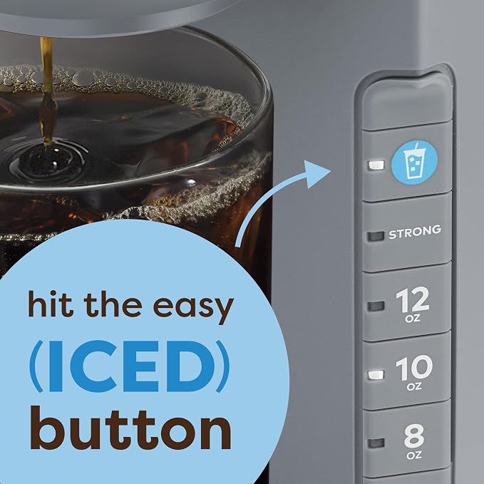 Keurig K-Iced Coffee Maker, Single Serve K-Cup Pod Iced Coffee Maker, With Hot and Cold Coffee Capabilities, Brews Any K-Cup Pod, Gray | Hot, Cold Coffee Capabilities, Brews Any K-Cup Pod - Image 3