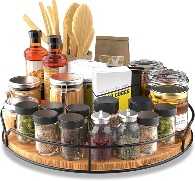 Lazy Susan Turntable Organizer for Cabinet Pantry Kitchen Countertop Computer Cupboard, 14 inch - Image 8