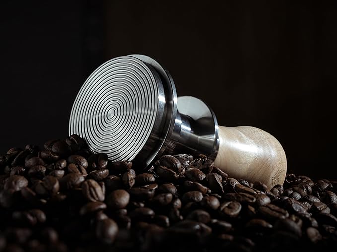Tamper 58mm Auto-Leveling Calibrated Spring Loaded Design Stainless Steel Ripple Base 58 mm Espresso Tamper Tool with 20lb / 25lb / 30lbs Replacement Springs