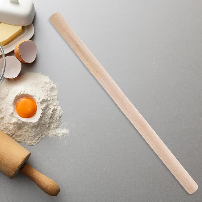2pcs Solid Wood Rolling Pin for Dough Baking, 50x3cm Wooden Pastry Dough Roller with Resistance to Deformation, Versatile Kitchen Baking Tool for Bread and Cookie Preparation - Image 8