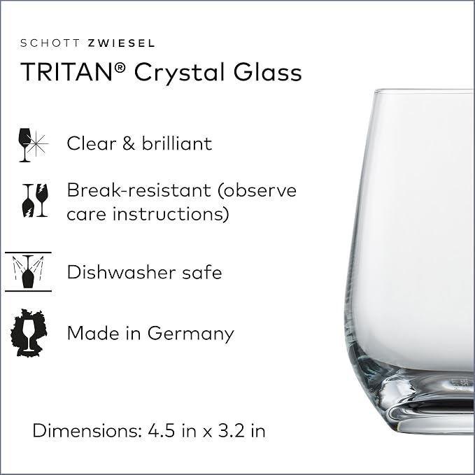 Schott Zwiesel Forté All Purpose Glass 13 Ounce (Set of 6), Drinking Glasses for Water, Dishwasher-Safe Tritan Crystal Glasses, Made in Germany - Image 2