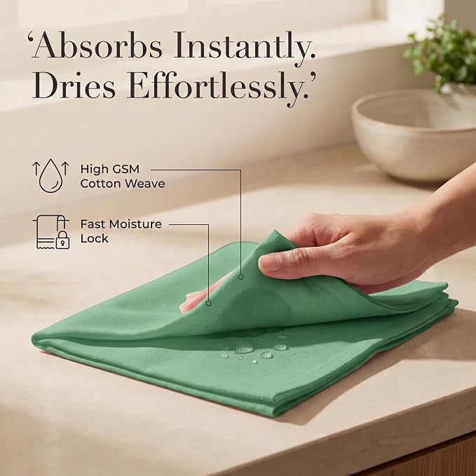 Urban Villa Cloth Napkins Cotton 20x20 (Set of 12) Geen - Image 3