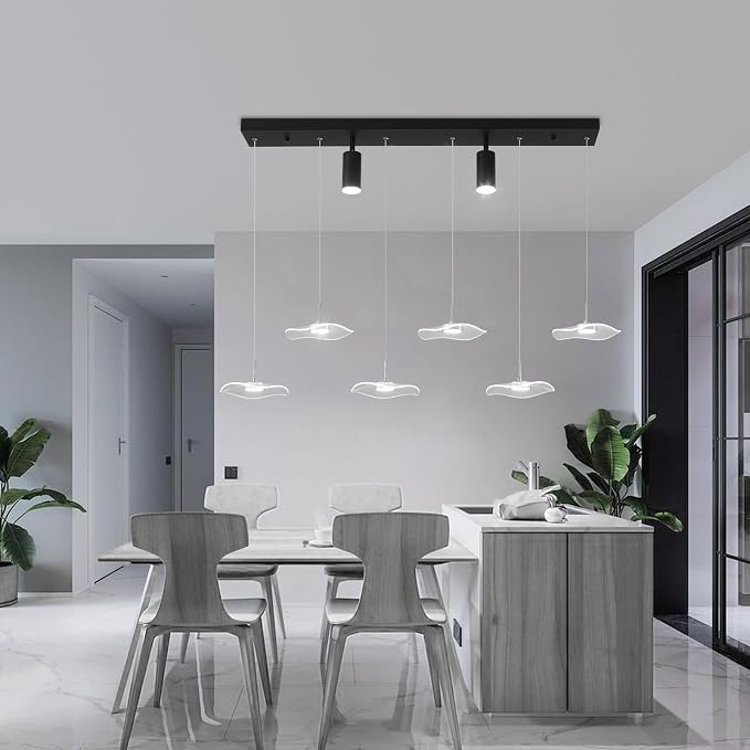 Siittoo 40" Modern LED Pendant Light, Dimmable Kitchen Island Light | 34W LED Pendant with Remote, Adjustable Height, 3000K-6000K Dimming for Kitchen Island & Dining Room - Image 8