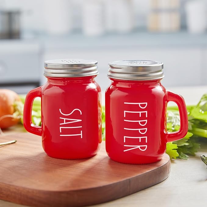 Red Salt and Pepper Shakers Set, ZOSUJO 4 oz Cute Modern Glass Christmas Red Shaker Sets with Stainless Steel Lids, Red Kitchen Decor and Accessories for Home Restaurants Weddings - Image 7
