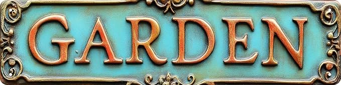 Bar Sign Bar Gifts Vintage Metal Wall Decor Sign"GARDEN" Street Sign Funny Man Cave Decor Accessories for Home, Bar, Bathroom, Bedroom Unique Retro Tin Signs for Outdoor 4 X 16 inches by Unknown
