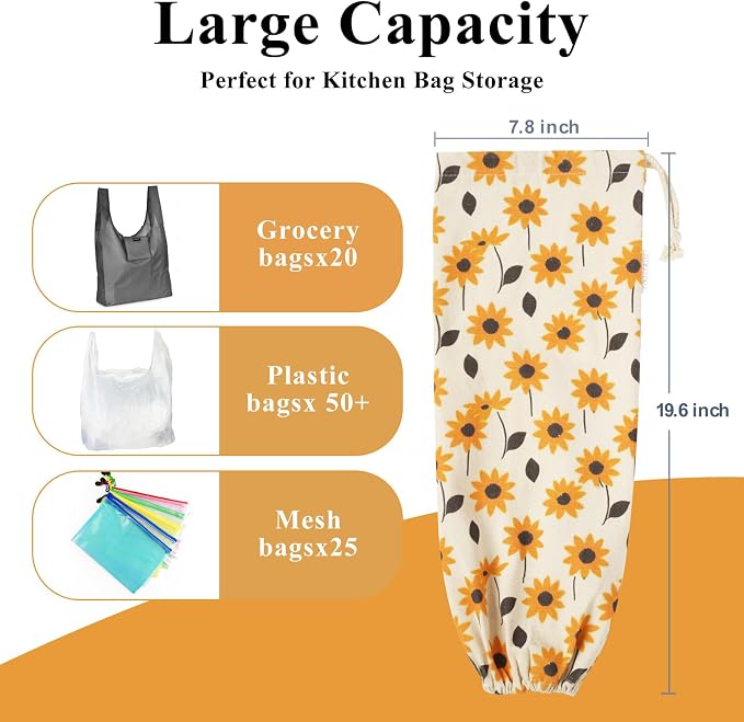 Plastic Bag Holder, Wall Mount Grocery Bag Organizer Dispenser, Heavy Duty Storage Holder for Home, Kitchen, Camper - Image 3