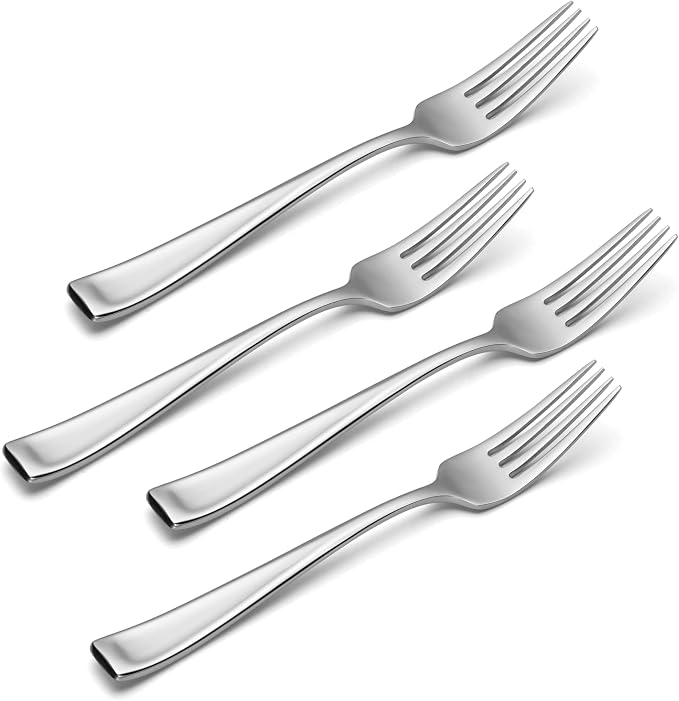 Oneida Moda Dinner Forks Silverware Set for 4, Flatware | Mirror finish, dishwasher safe | cutlery set for kitchen and dining, utensil set, heavy duty, kitchen essentials - Image 3
