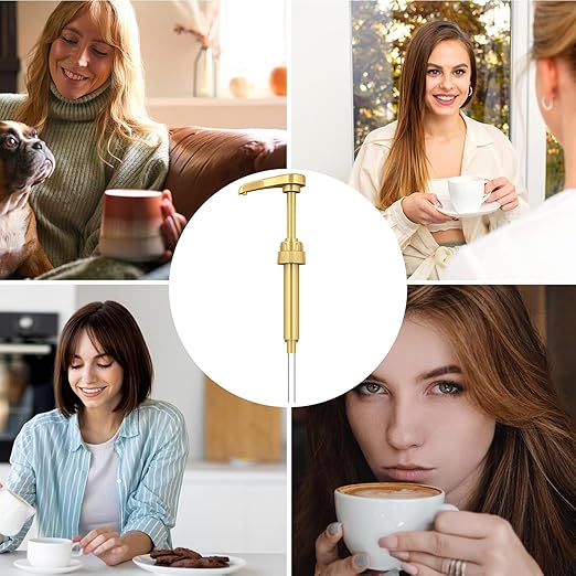 Syrup Pump - 10 Pieces Coffee Flavoring Syrup Pump | Fit 750ml Food-Grade PP Dispenser Pumps for Coffee Syrups Bottles, Beverages, and Kitchen Use | Durable & Easy Dispensing