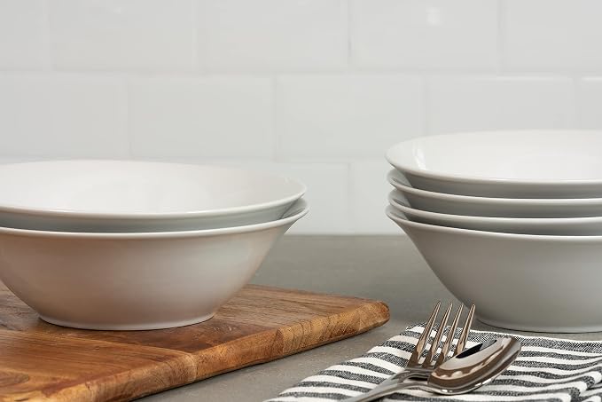 10 Strawberry Street Simply White 7" Round Cereal Bowl, Set of 6 - Image 4