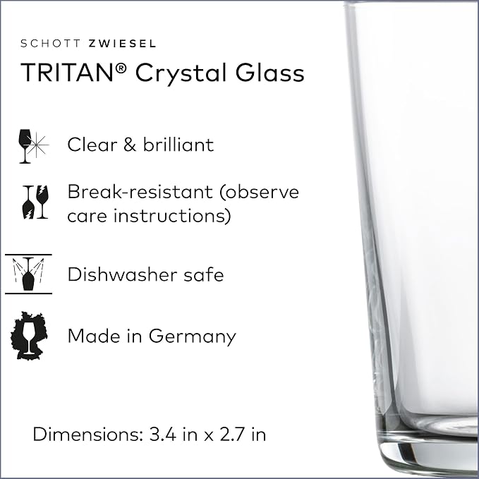 SCHOTT ZWIESEL Basic Bar Selection Allround Tumbler 7 Ounce (Set of 6), Small Drinking Glasses for Every Day, Dishwasher-Safe Tritan Crystal Glasses, Made in Germany - Image 2