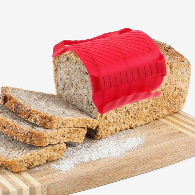 2pcs Multifunctional Bread Loaf Slicing Guide with Heat Resistant Silicone Protector for Food Preparation and Grilling Foods, Oven Compatible Kitchen Tool for Safe Bread Cutting - Image 4