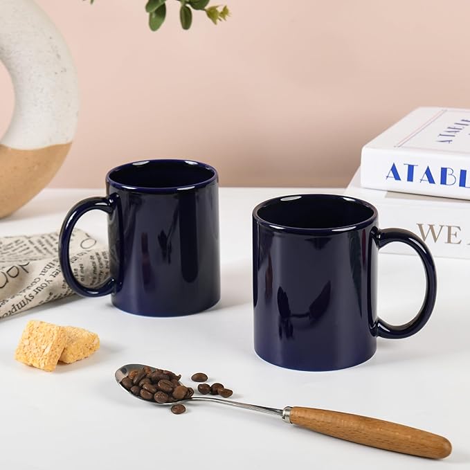 BYCNZB 12oz coffee mug set of 6 Coffee Mugs for Coffee, Tea, Cocoa, Milk（cobalto） - Image 6