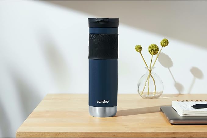 Contigo Byron 2.0 Stainless Steel Travel Mug with Snapseal Lid and Grip, 24oz, Midnight Berry, BPA Free and Leak Proof - Image 5