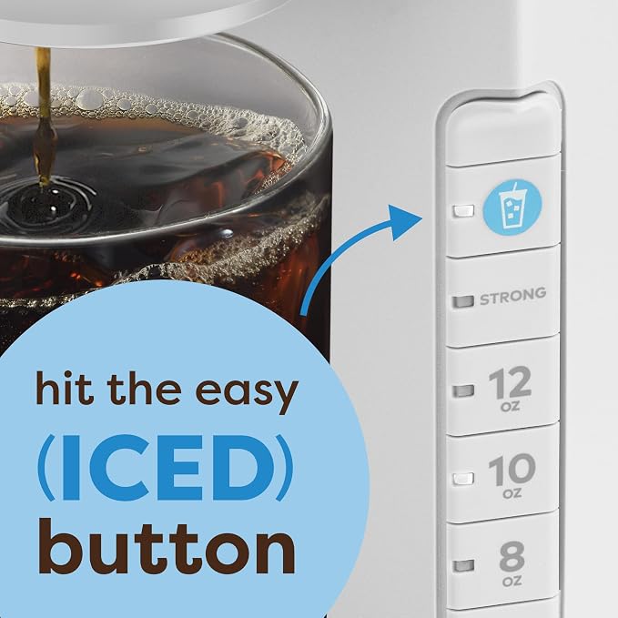 Keurig K-Iced Coffee Maker, Single Serve K-Cup Pod Iced Coffee Maker, With Hot and Cold Coffee Capabilities, Brews Any K-Cup Pod, White - Image 3