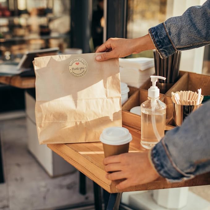 Pack of 35 Paper Bread Bags for Homemade Bread, Paper Bakery Bag for Baked Food Packaging Storage, Large Kraft Paper Bread Loaf Bag with Window Label Seal Sticker included Pack of 35,12.5x8.3x4 Inches - Image 4