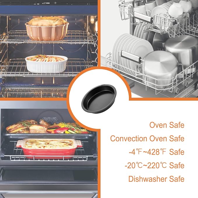 CHEFMADE Round Cake Pan, Nonstick 8 Inch Cake Pan for Baking, Set of 2 - Image 4