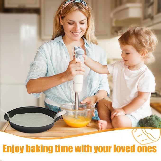 8" Round Cake Pan, 3PCS Nonstick Cake Pans with 100 PCS Parchment Paper, Carbon Steel Cake Baking Pans with Handle, Dishwasher Safe - Image 7