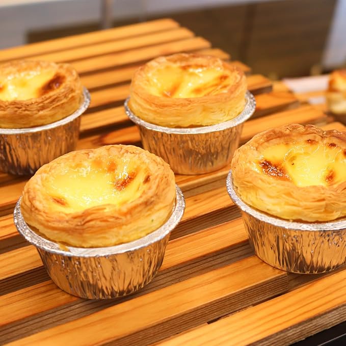 150 Pcs Aluminum Foil Baking Cups 4 Oz, SUPPHOUS Disposable Ramekin Aluminum Cupcake liners, Silver Foil Baking Cups Muffin Liners for Cupcake, Baking, Egg Tart, Pudding, Creme Brulee - Image 6