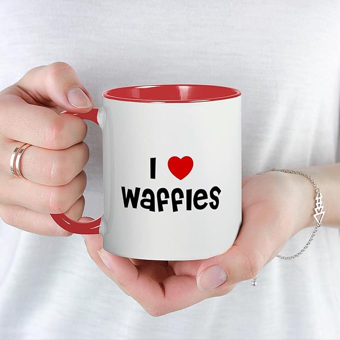 CafePress I * Waffles Mug 11 oz (325 ml) Ceramic Coffee Mug