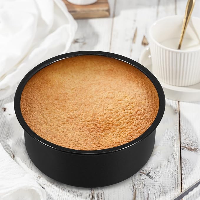 Non-stick Carbon Steel round Cake Pan 6-inch Removable Bottom Baking Mold for Household Oven Use, Small Chiffon Bakeware Tray for Practical Cake Baking - Image 3
