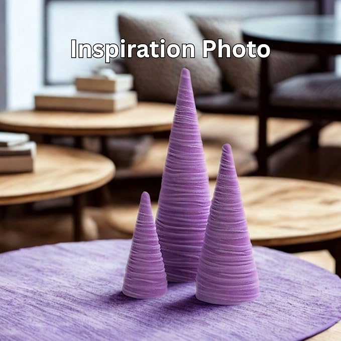 Your Heart's Content Set of 3 Velvet Trees, Lavender Valentine Tree Tabletop, Winter Bookshelf, Pastel Mantel Accent, Holiday Coquette Home Décor, Teen Girl (Lavender) - Image 7