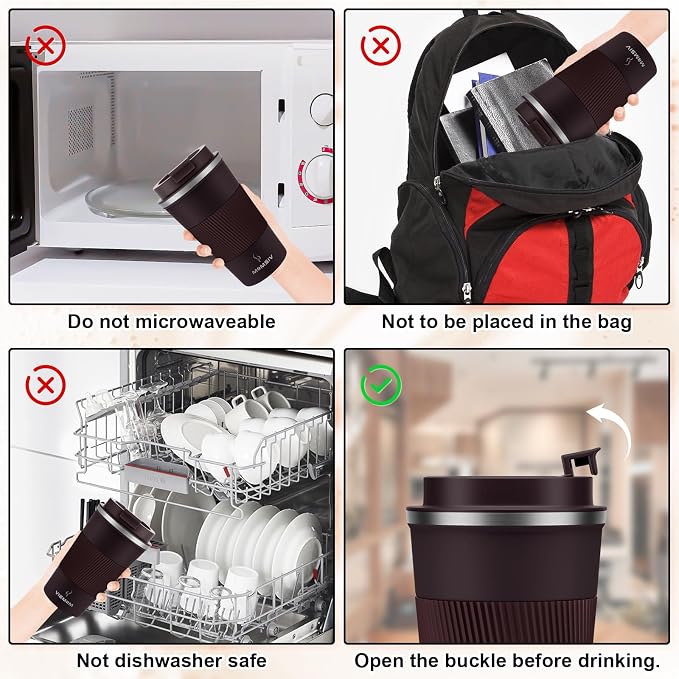 MOMSIV 17oz Travel Coffee Mug, Insulated Coffee Cup with Leakproof Lid | 6-Hour Heat Retention, 360°Leak proof, Vacuum Stainless Steel Double Walled, BPA-free, Reusable And To Go Coffee Mug - Image 6