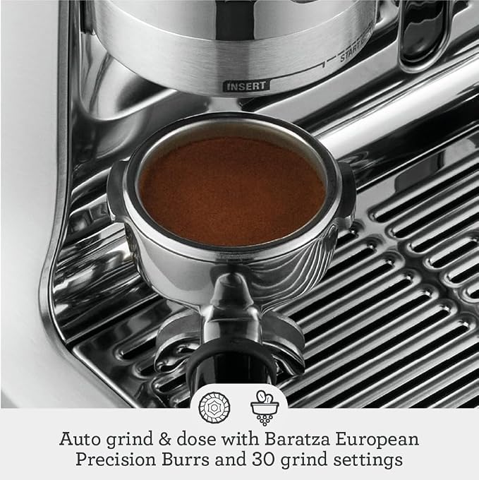 Breville BES880BTR Barista Touch Espresso Machine, Black Truffle | Pull barista-quality espresso shots, lattes and cappuccinos at home with semi-automatic coffee maker with built-in grinder - Image 4