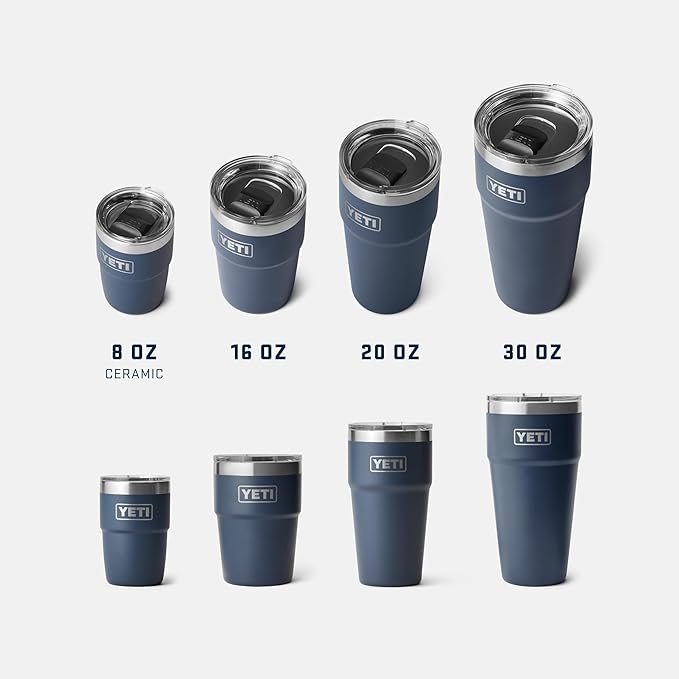 YETI Rambler 8 oz Insulated Coffee Mug with Lid - Stackable Double-Wall Vacuum Insulated Coffee Cup - DuraSip Ceramic Lining - Barista-Friendly Design - Stainless Steel - Dishwasher Safe - Image 7