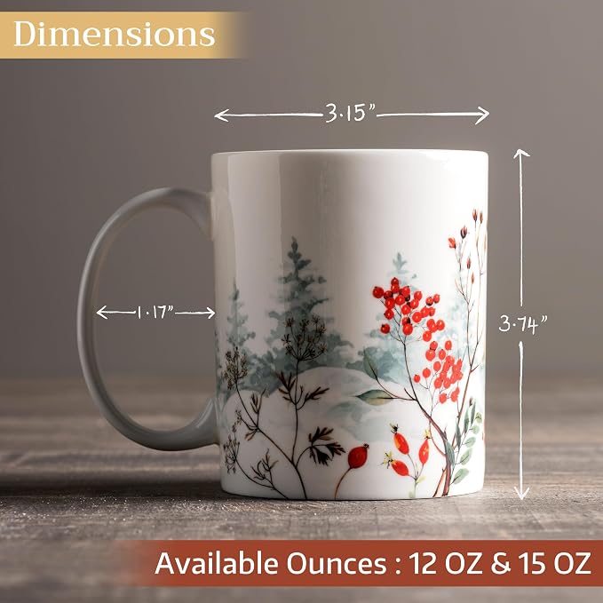 Maison d' Hermine Coffee Mug with Handles Tea Cups (12 Ounce, Pack of 1) | Fine Bone China Coffee Mugs for Hot Beverages Cappuccino Latte Home Restaurant Hotel Spring Summer -Morzine - Chamonix - Image 4