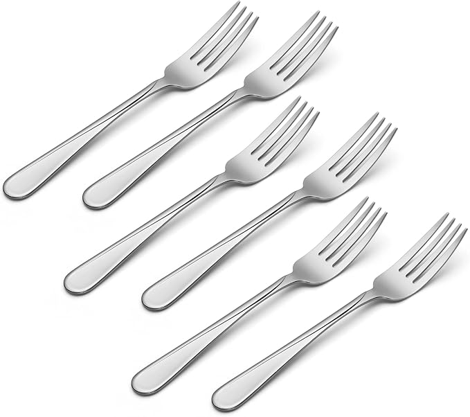 Oneida Flight Dinner Forks Silverware Set for 6, Flatware | Mirror finish, dishwasher safe | cutlery set for kitchen and dining, utensil set, heavy duty, kitchen essentials - Image 2