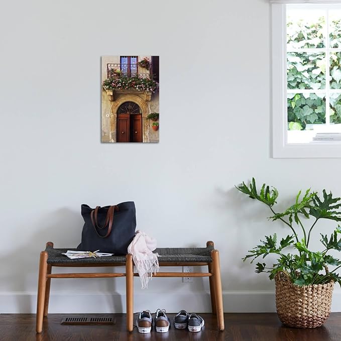 ART.COM Wall Photo Balcony Flowers and Doorway in Pienza Tuscany Italy by Julian Castle, 16" x 24" - Image 3