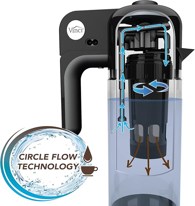 VINCI Express Cold Brew, Electric Cold Brew Coffee Maker in 5 minutes, 4 Brew Strength Settings & Cleaning Cycle, Easy to Use & Clean, Glass Carafe, Cold Brewer for Iced Coffee, 1.4 L Dial Control
