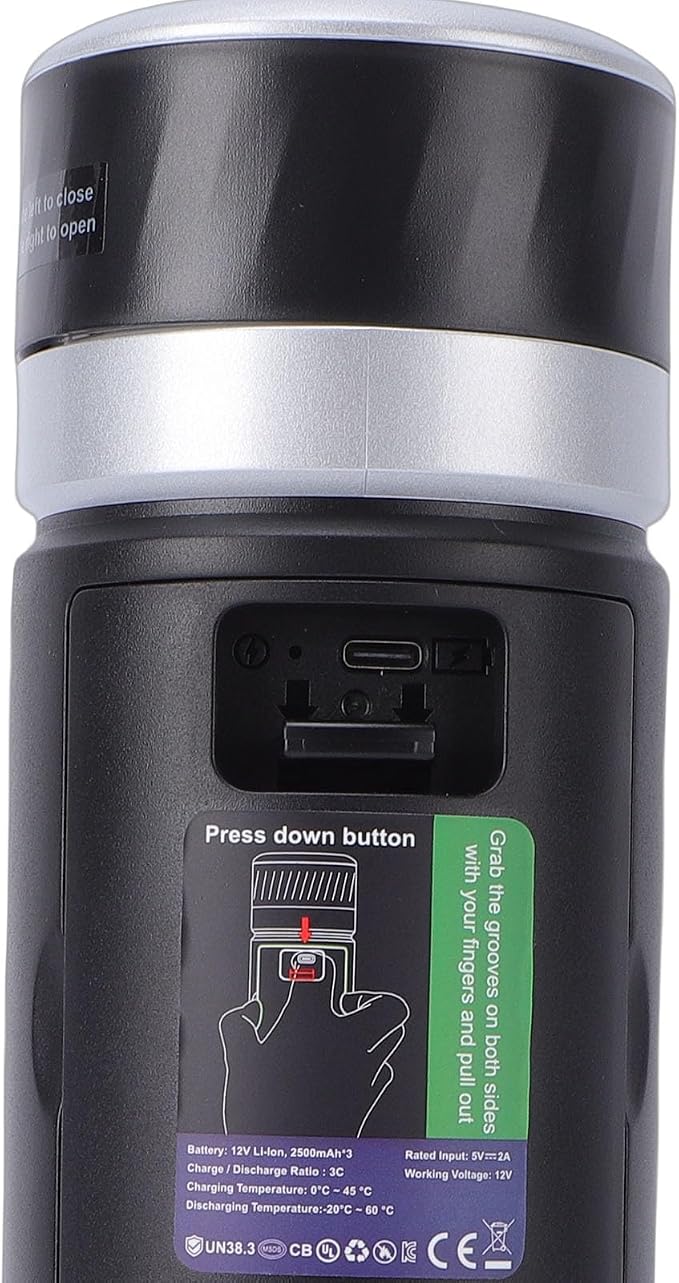 Sonew Portable Coffee Machine with 20 Bar Pressure – Handheld Maker for Camping, Travel & Office Use – Compatible with Ground Coffee & Capsules – Dual 7500mAh Rechargeable Batteries – - Image 8