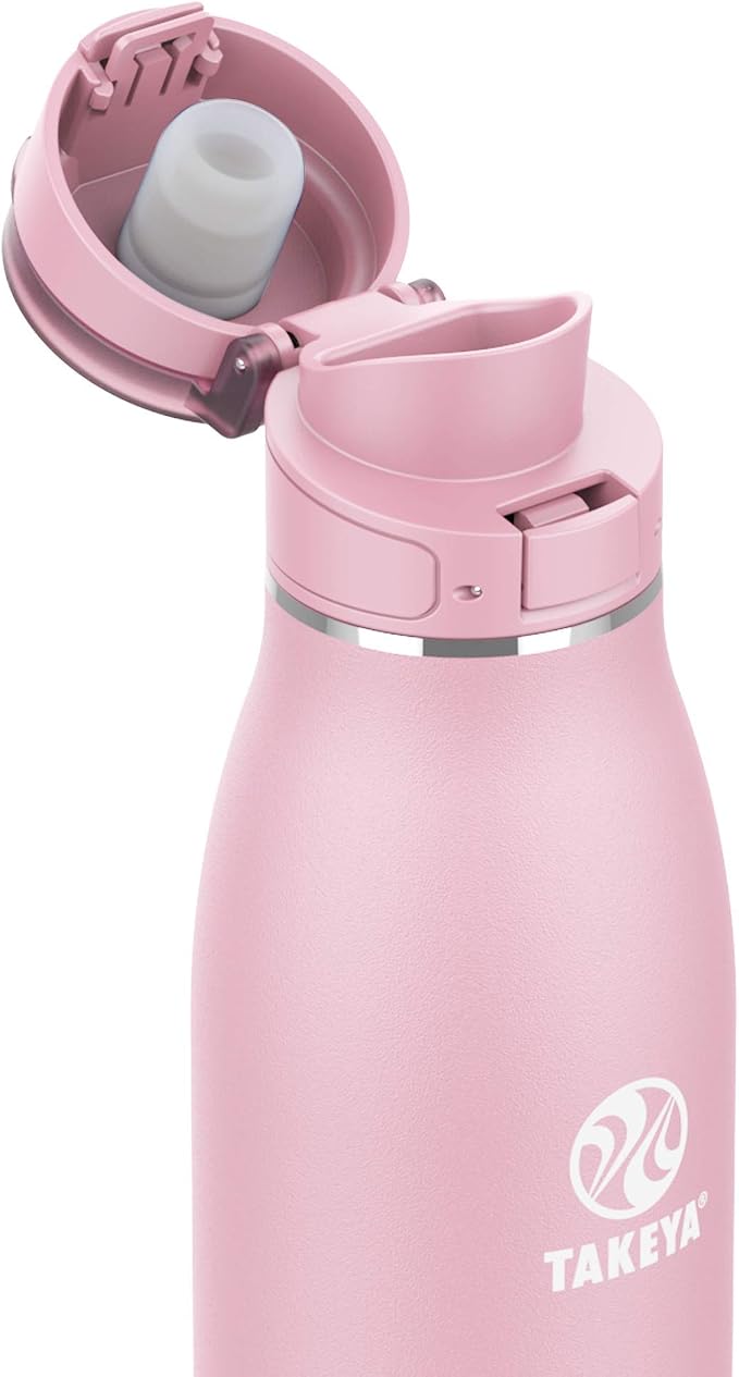 Takeya Traveler Stainless Steel Travel Coffee Mug with Flip-Lock Lid (17 oz, Blush)- Leakproof Insulated Mug for Coffee & Tea - Image 2