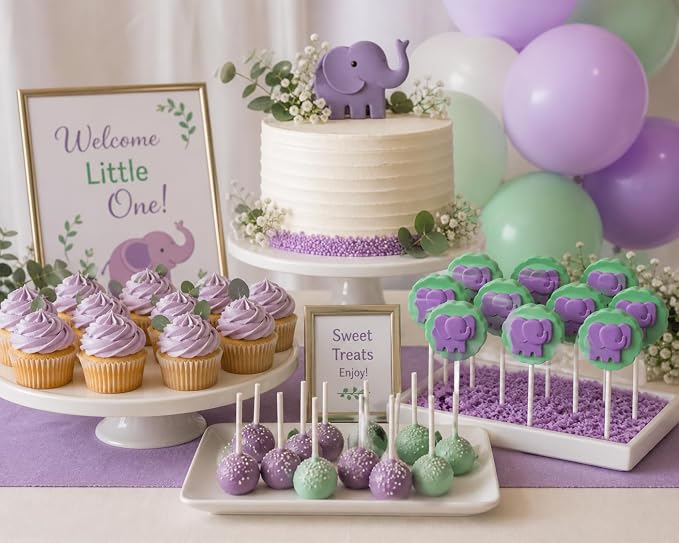 Baby Elephant Lollipop Chocolate Candy Mold 697 - Image 2