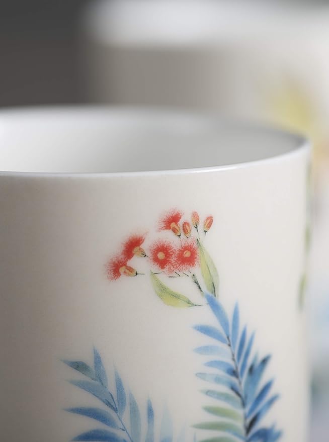 Maison d' Hermine Coffee Mug with Handles Tea Cups (12 Ounce, Pack of 2) | Fine Bone China Coffee Mugs for Hot Beverages Cappuccino Latte Home Restaurant Hotel Spring Summer -Tropiques - Image 8