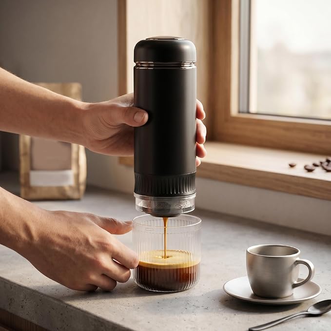 POCREATION Cordless Coffee Maker with 7800mAh Battery Pump Pressure | Portable Pocket Sized Coffee Machine for Travel Office Home - Image 3