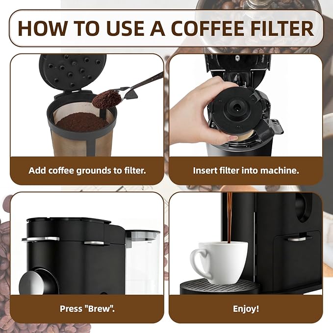 Reusable Coffee Filter for Ninja PB051 PB040 PB041ST - Gold 304 Stainless Steel Mesh - Eco-Friendly Coffee Filter Basket (2)