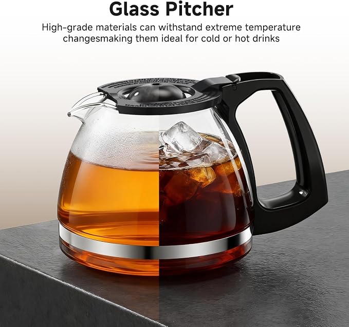 Coffee Maker, 5 Cup Programmable Drip Coffee Machine-Black | 20 Hours Timer, 2 Hours Keep Warm, Compatible with Ground&Tea Leaves,Portable Small Cafetera for Home Office Travel Camping - Image 6
