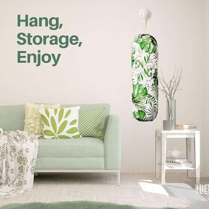 Plastic Bag Holder, Wall Mount Plastic Bag Organizer Dispenser, Heavy Duty Grocery Bag Storage Holder for Home Kitchen Camper - Image 8