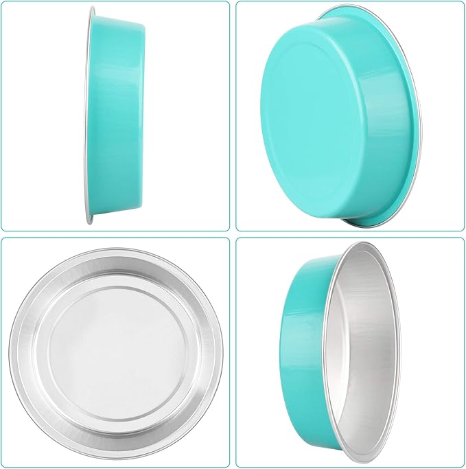 Beasea Mini Pie Pans with Lids, 4 Inch 50 Pack Disposable Cake Pans, 8 Oz Elegant Blue Aluminum Pie Pans for Tart, Quiche & Cheesecake - Image 7
