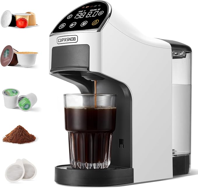 Magician2 5-in-1 Mini Coffee Maker & Machine | 20 Bar, LED Touch, 42oz Tank | Fits K Cup/Nespresso/Dolce Gusto & ESE Pods, Touchscreen & Pods Recognition, Adjustable Temp/Volume, For Kitchen/Office/Dorm - Image 11