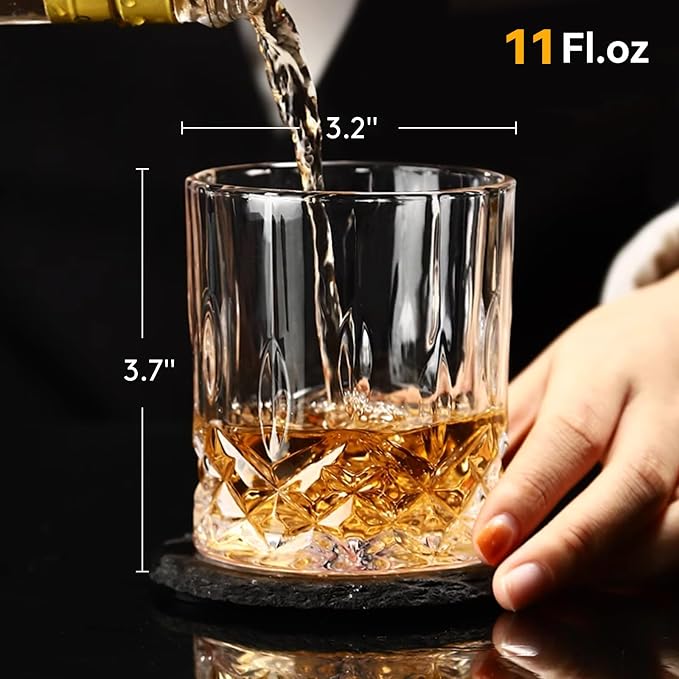Whiskey Glasses - Premium Set of 24 Elegant and Clear Tumbler Glasses for Whisky, Scotch, and Bourbon - Barware Glassware - Image 4