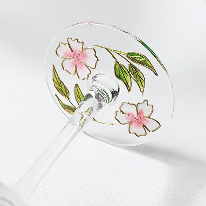 Unique Glass Goblet with Intricate Hand Painting Wine Glass Transparency High-Arched Cup Glassware for Gifting Drinkware Wine - Image 5