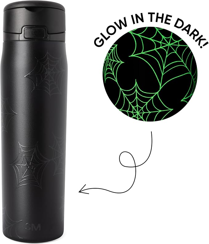 Simple Modern Halloween Water Bottle with Straw |24oz | Spiderweb | Mesa Loop Insulated Water Bottle for School, Sports, Travel | Leak Proof, Stainless Steel, Spiderwebs - Image 2