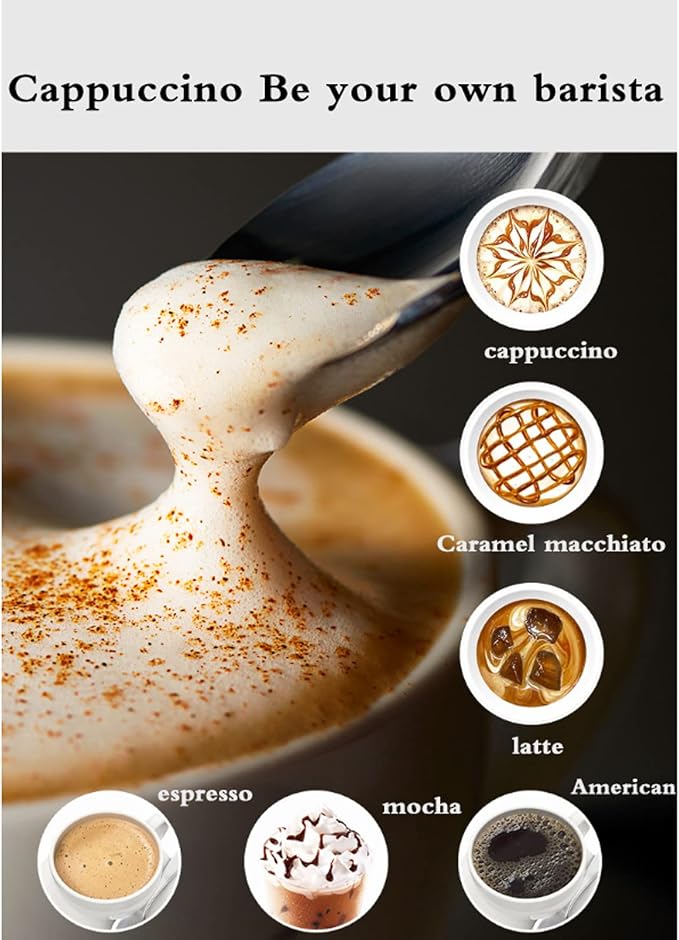 Espresso Machine Fully Semi-Automatic Italian Milk Froth Coffee Machine, 15Bar Pressure, 92° Constant Temperature Extraction - Image 4